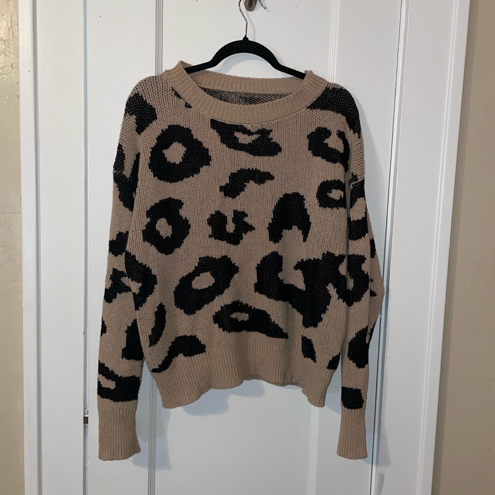 Shein Cheetah Print Sweater